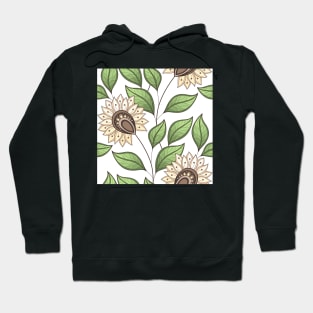 Spring Pattern with Floral Motifs Hoodie